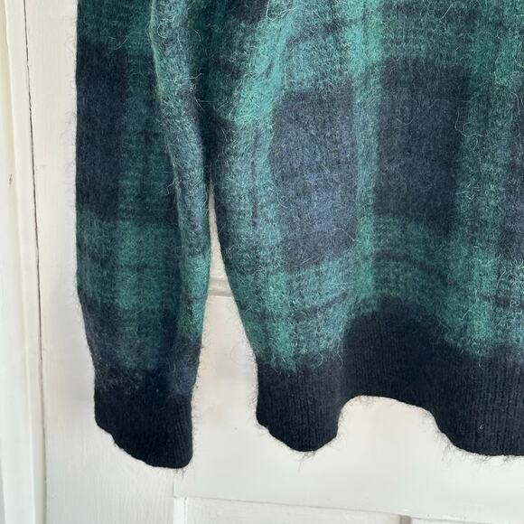 J Crew Watch Tartan Plaid Crewneck Alpaca Wool Crewneck Sweater - Picture 5 of 9